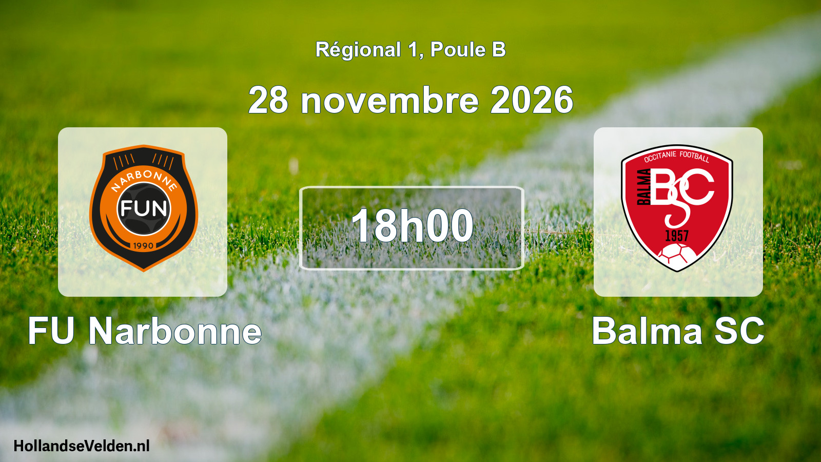 Match programmé: FU Narbonne - Balma SC (28 novembre 2026)