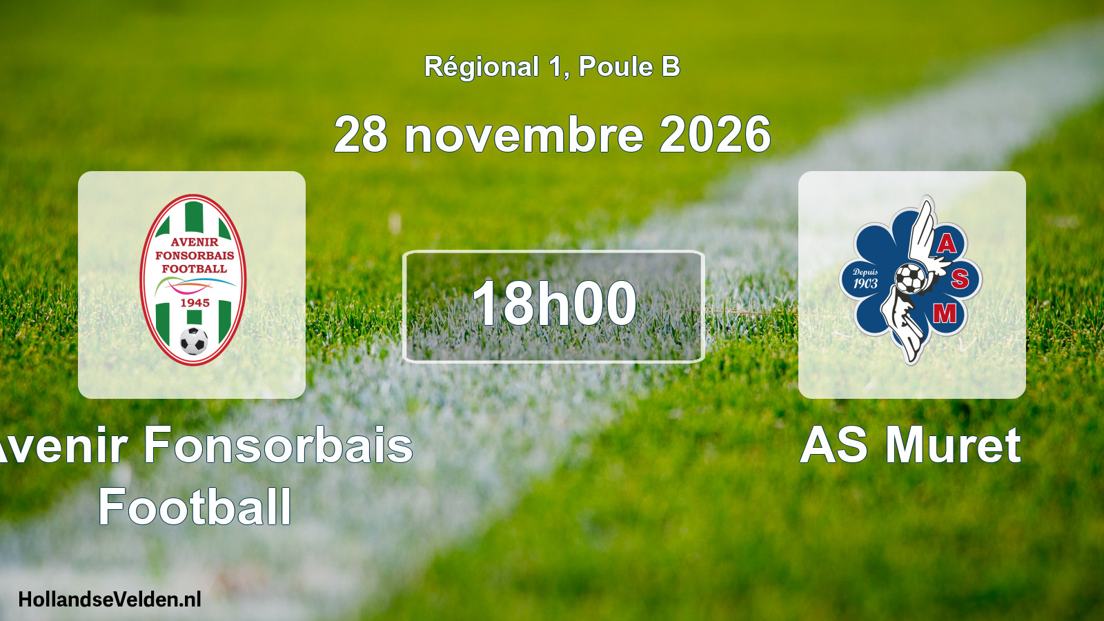 Match programmé: Avenir Fonsorbais Football - AS Muret (28 novembre 2026)