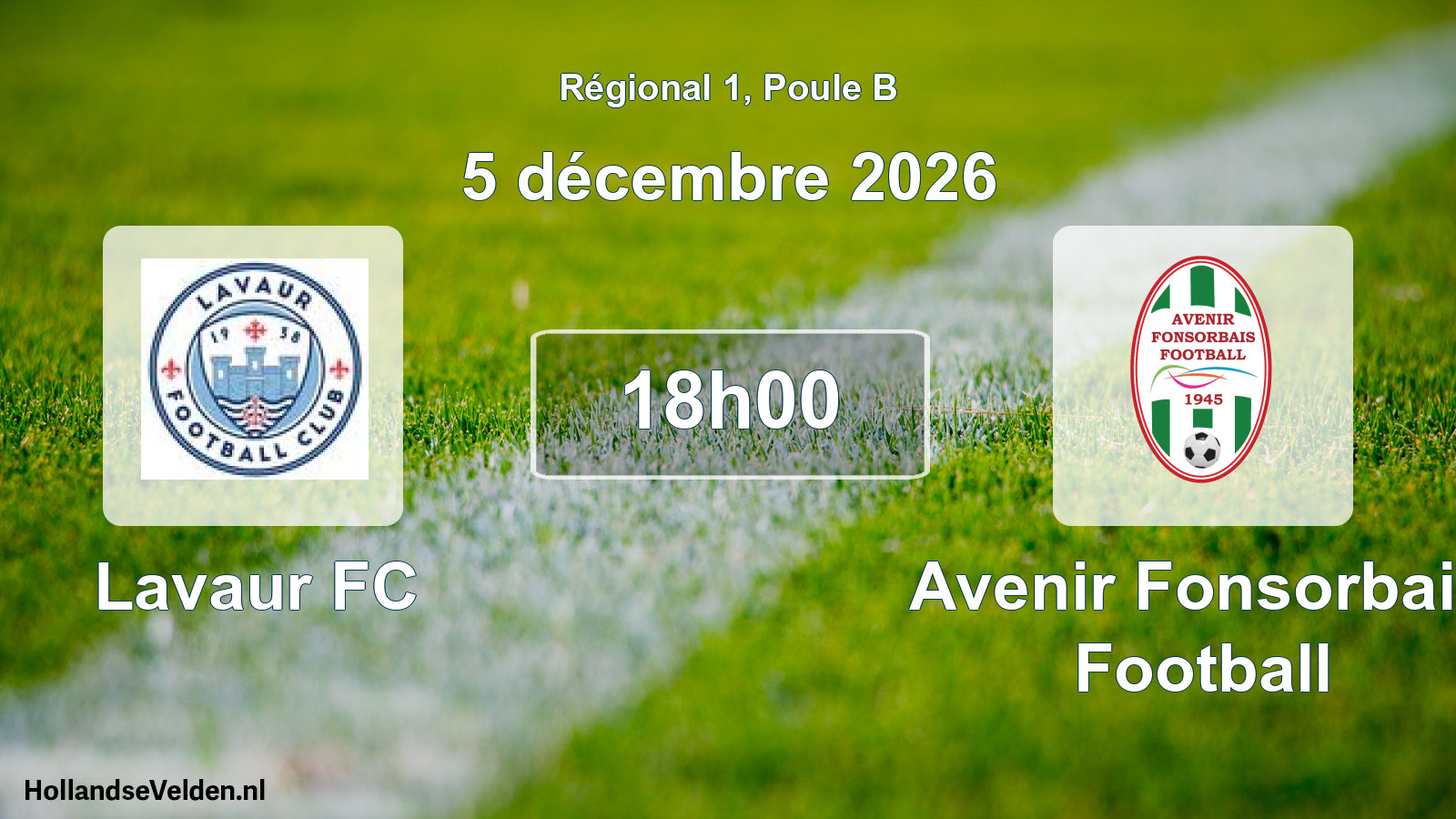 Match programmé: Lavaur FC - Avenir Fonsorbais Football (5 décembre 2026)