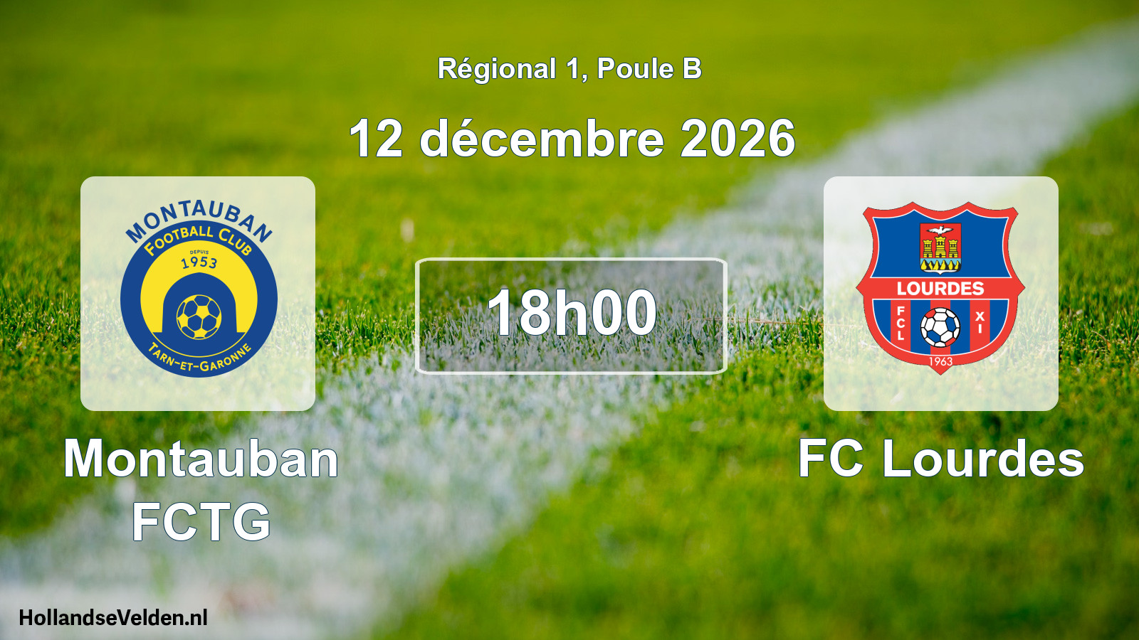 Match programmé: Montauban FCTG - FC Lourdes (12 décembre 2026)