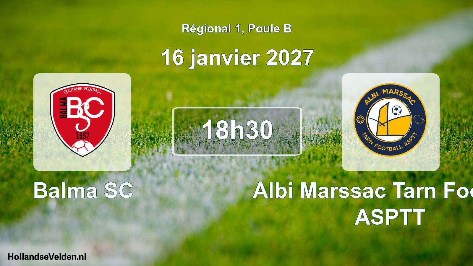Match programmé: Balma SC - Albi Marssac Tarn Football ASPTT (16 janvier 2027)
