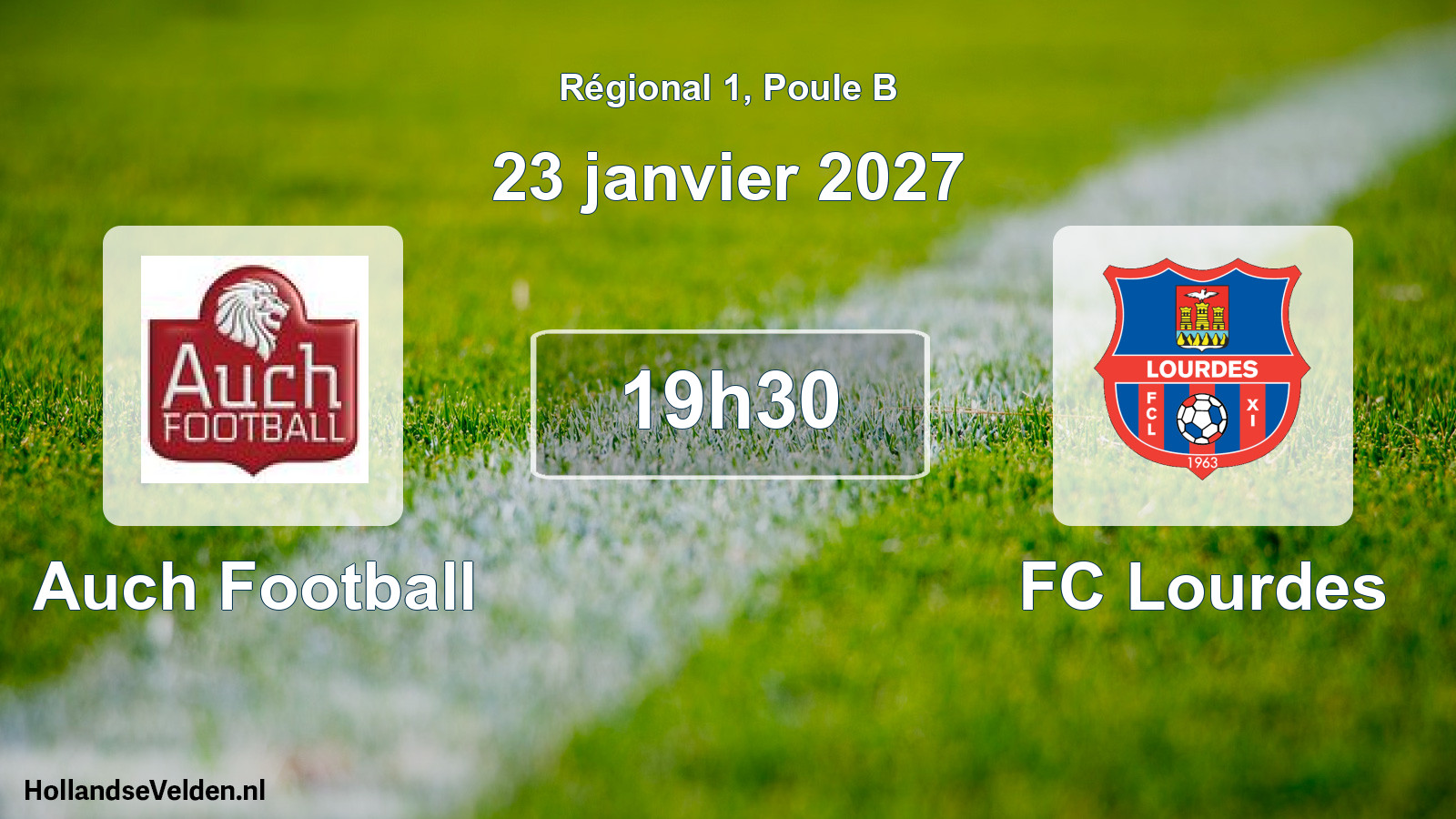 Match programmé: Auch Football - FC Lourdes (23 janvier 2027)