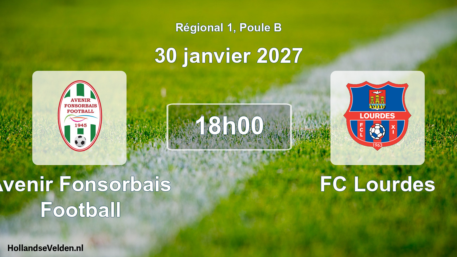 Match programmé: Avenir Fonsorbais Football - FC Lourdes (30 janvier 2027)