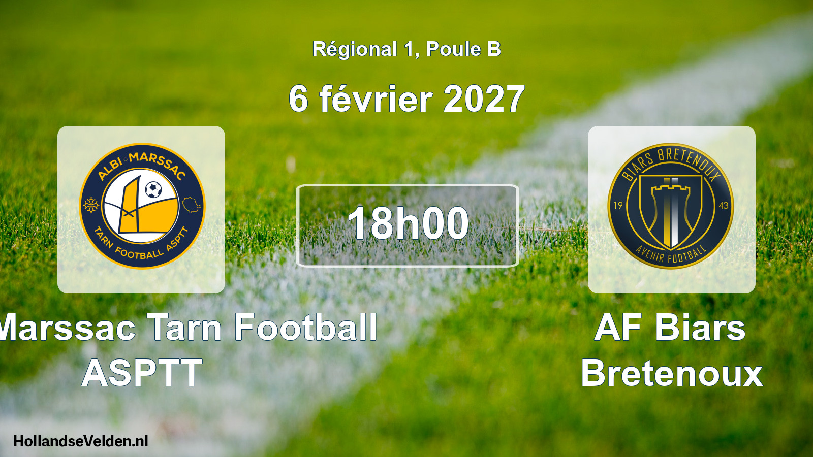 Match programmé: Albi Marssac Tarn Football ASPTT - AF Biars Bretenoux (6 février 2027)
