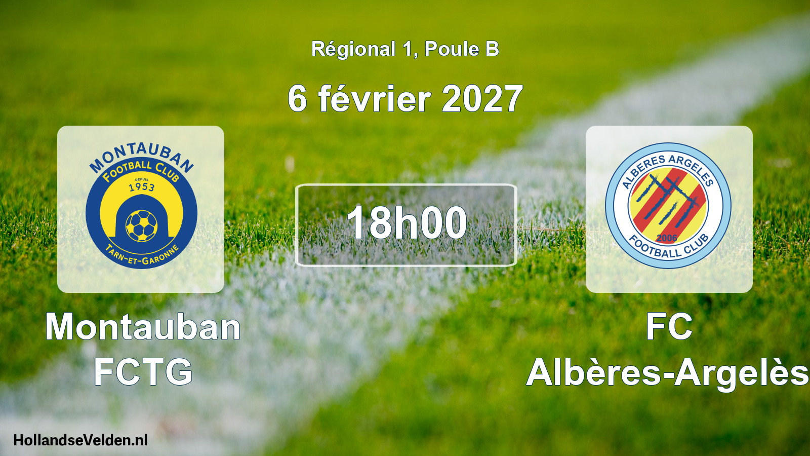 Match programmé: Montauban FCTG - FC Albères-Argelès (6 février 2027)