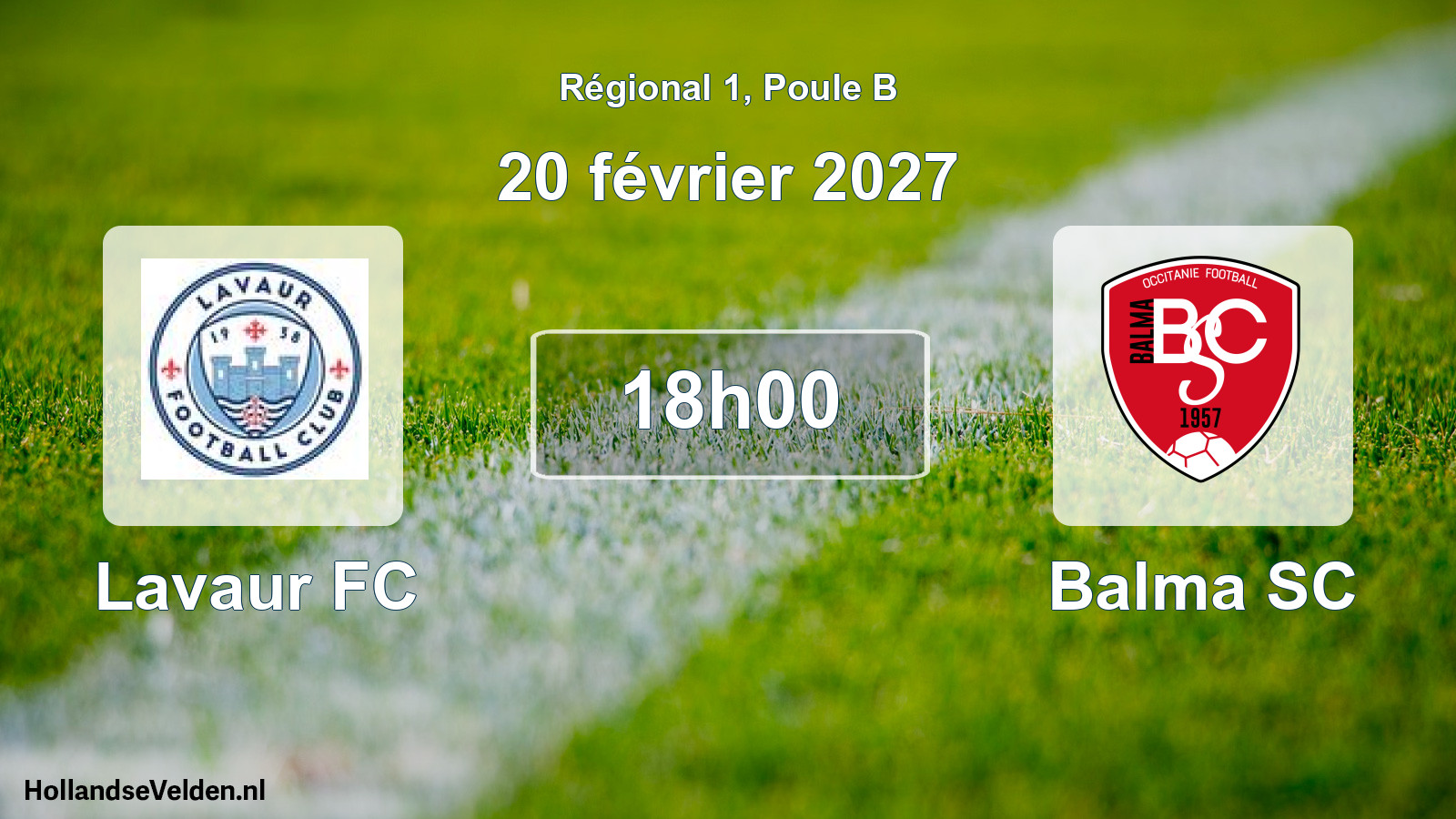 Match programmé: Lavaur FC - Balma SC (20 février 2027)
