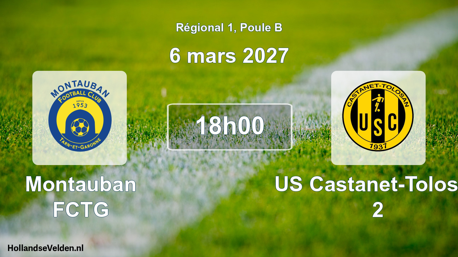 Match programmé: Montauban FCTG - US Castanet-Tolosan 2 (6 mars 2027)
