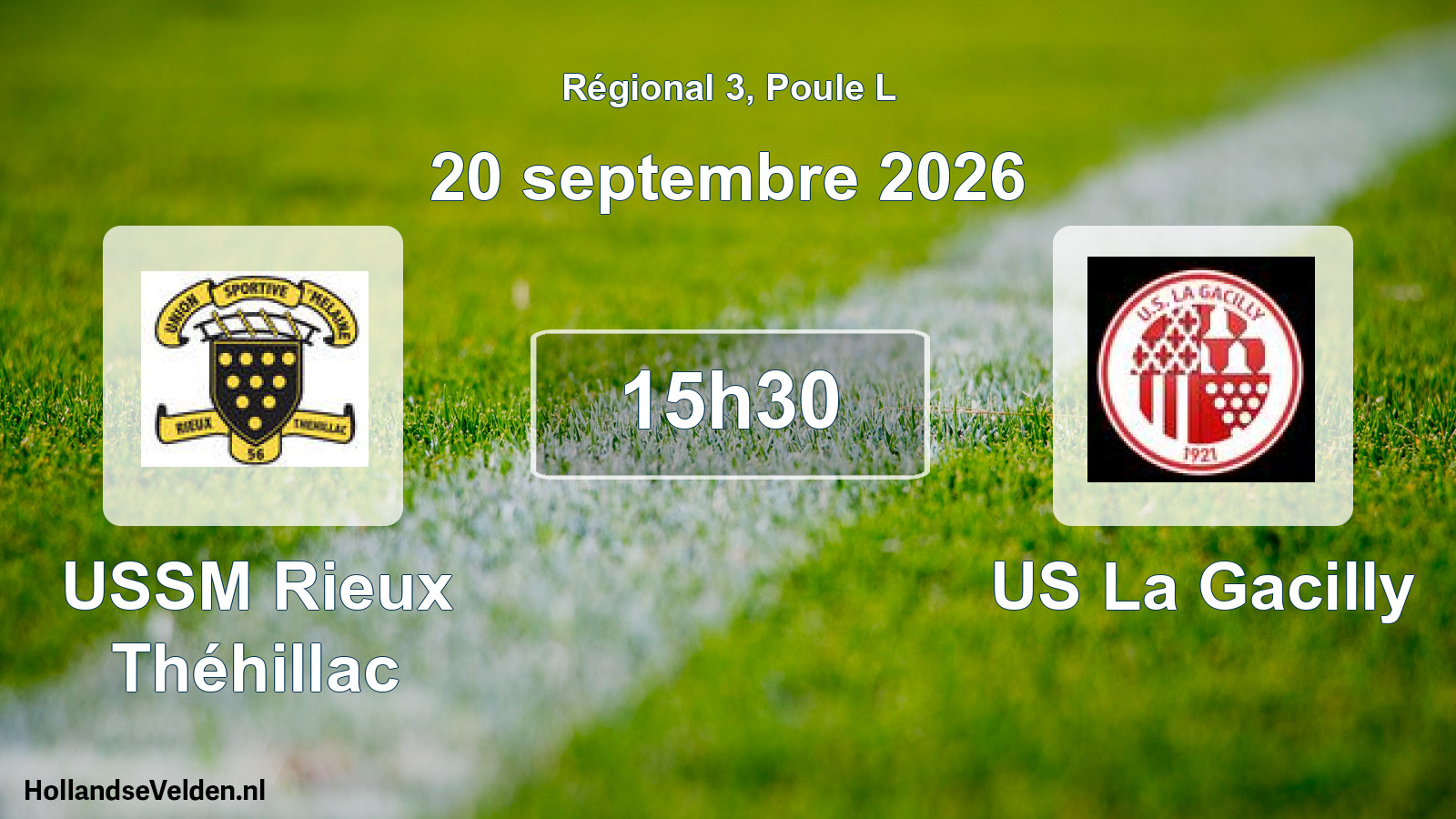 Match programmé: USSM Rieux Théhillac - US La Gacilly (20 septembre 2026)