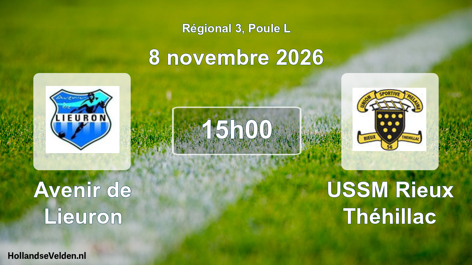 Scheduled Match: Avenir de Lieuron - USSM Rieux Théhillac (8 November 2026)