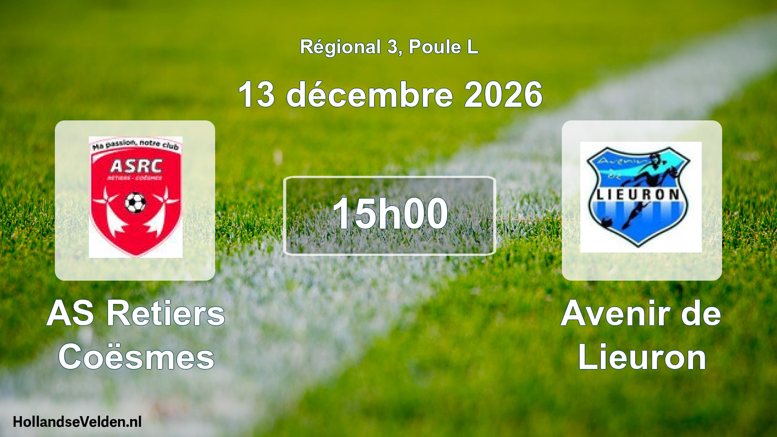 Scheduled Match: AS Retiers Coësmes - Avenir de Lieuron (13 December 2026)