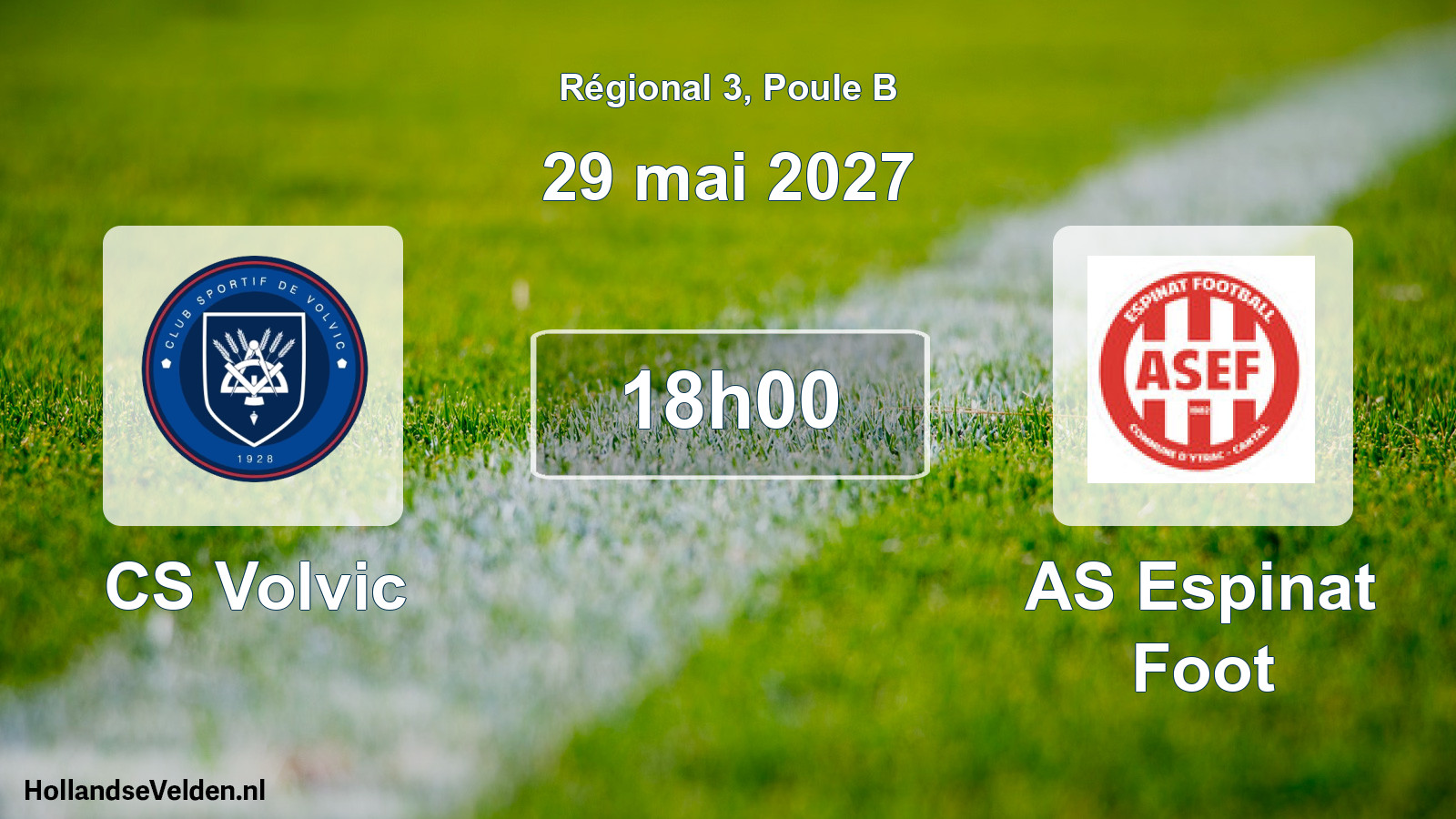 Match programmé: CS Volvic - AS Espinat Foot (29 mai 2027)