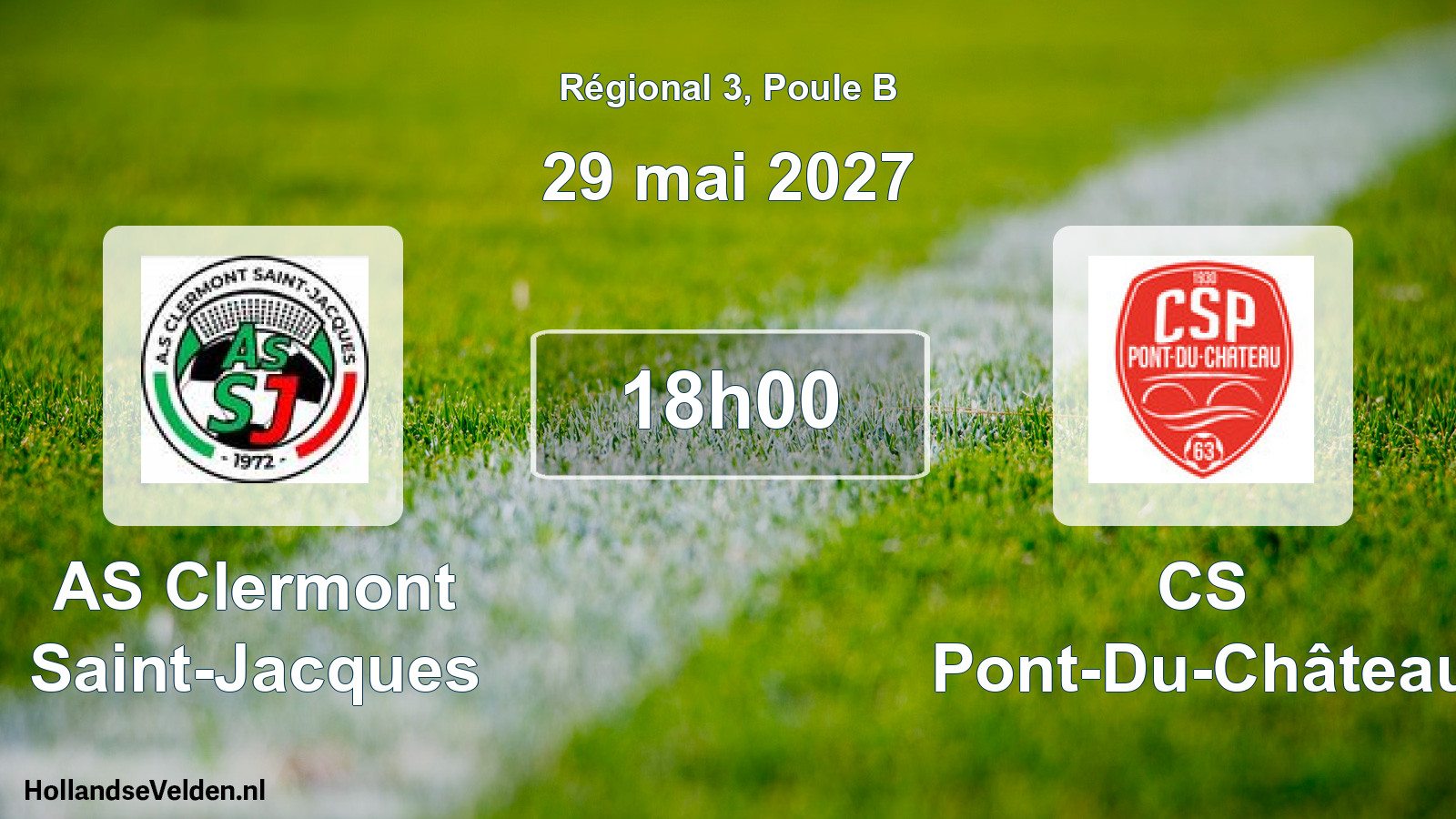 Match programmé: AS Clermont Saint-Jacques - CS Pont-Du-Château (29 mai 2027)