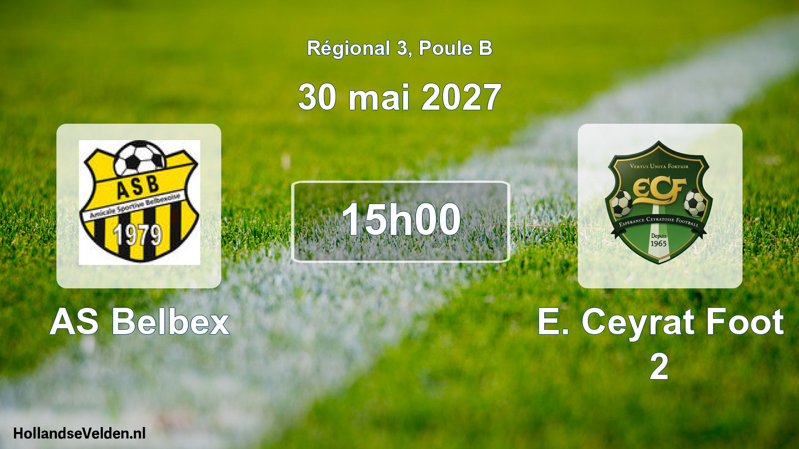 Scheduled Match: AS Belbex - E. Ceyrat Foot 2 (30 May 2027)