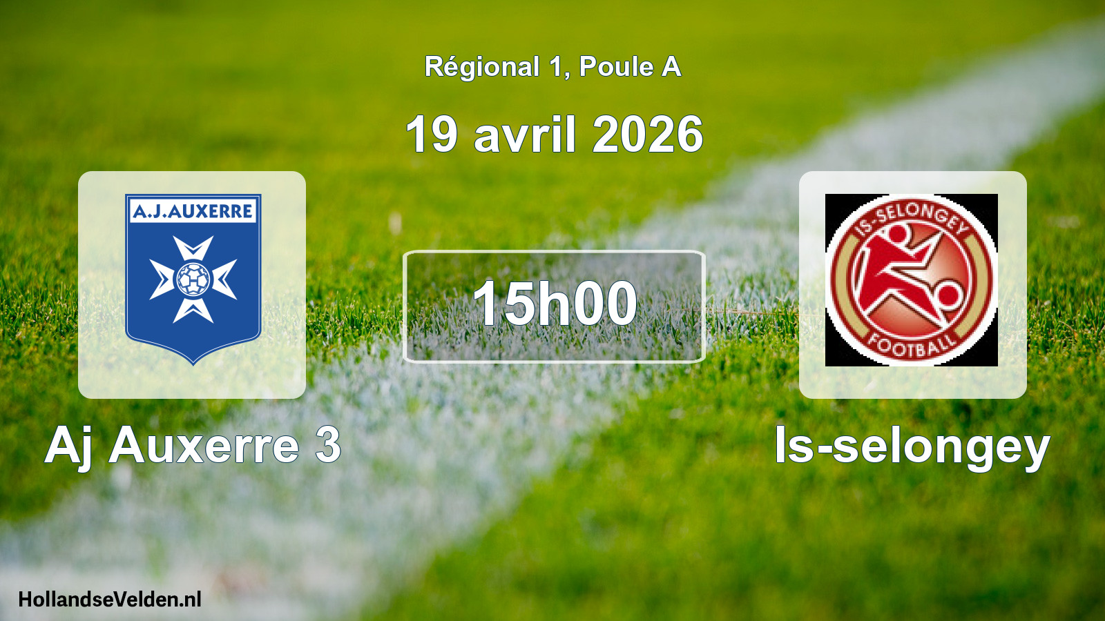 Geplande wedstrijd: Aj Auxerre 3 - Is-selongey (19 avril 2026)