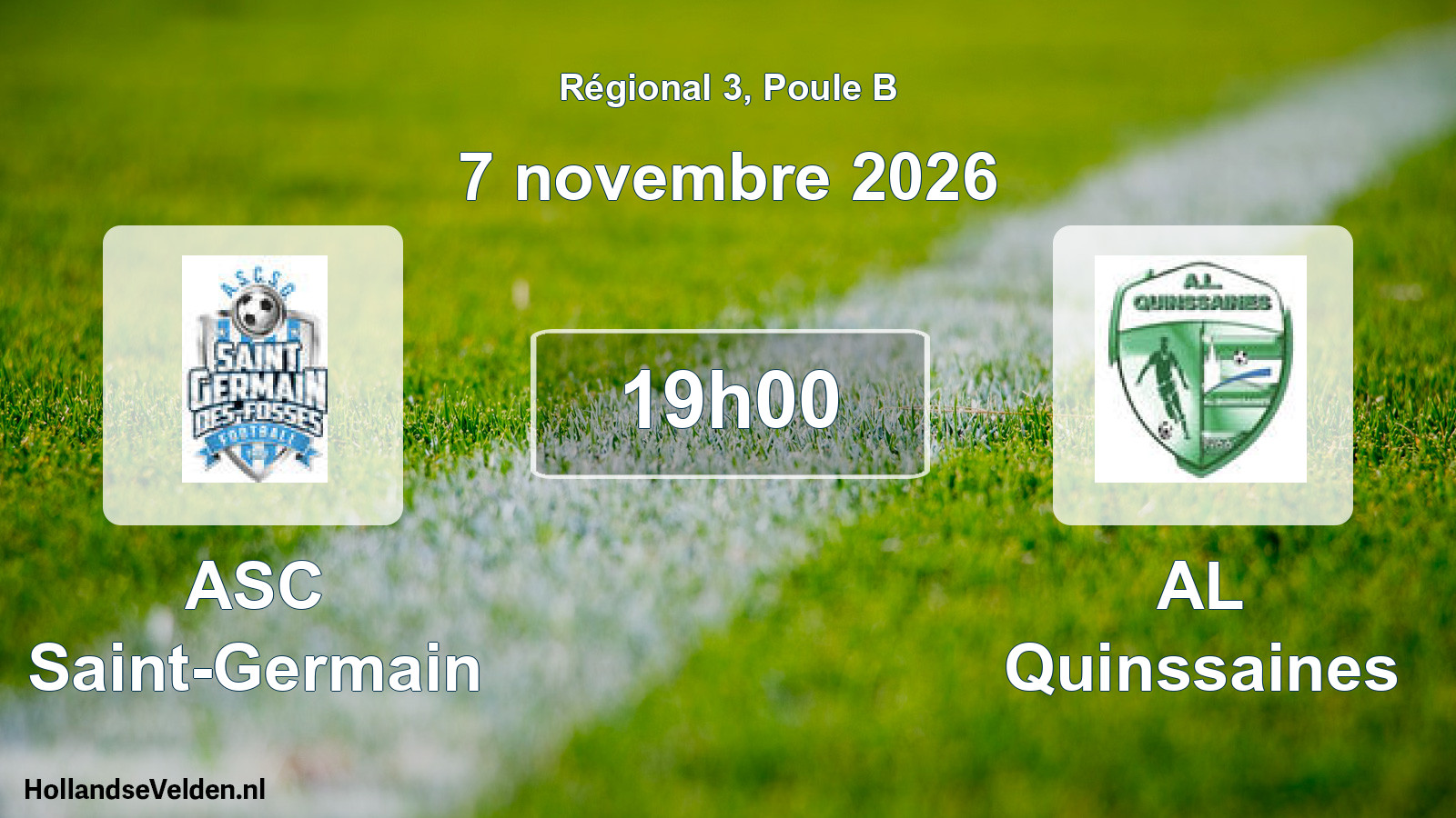 Match programmé: ASC Saint-Germain - AL Quinssaines (7 novembre 2026)