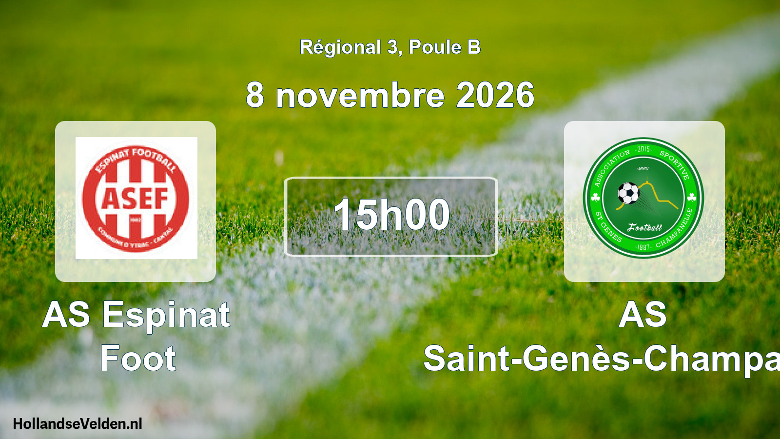 Scheduled Match: AS Espinat Foot - AS Saint-Genès-Champanelle (8 November 2026)
