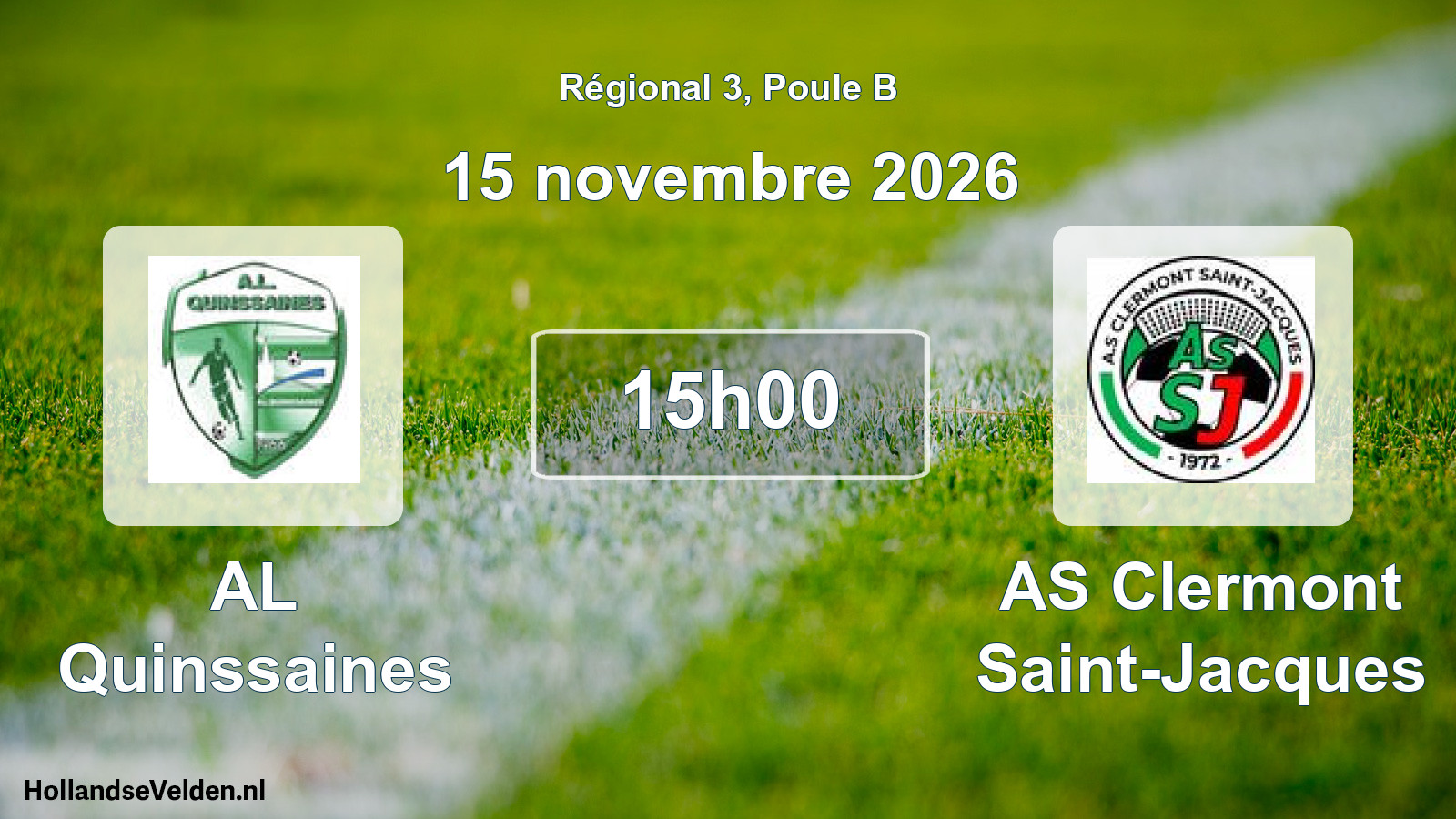 Scheduled Match: AL Quinssaines - AS Clermont Saint-Jacques (15 November 2026)