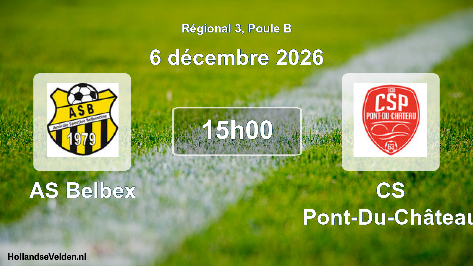 Scheduled Match: AS Belbex - CS Pont-Du-Château (6 December 2026)