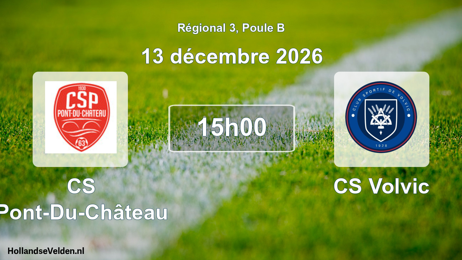 Scheduled Match: CS Pont-Du-Château - CS Volvic (13 December 2026)