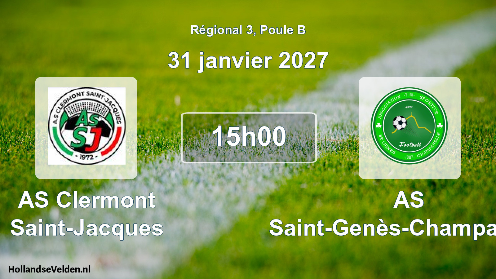 Scheduled Match: AS Clermont Saint-Jacques - AS Saint-Genès-Champanelle (30 January 2027)