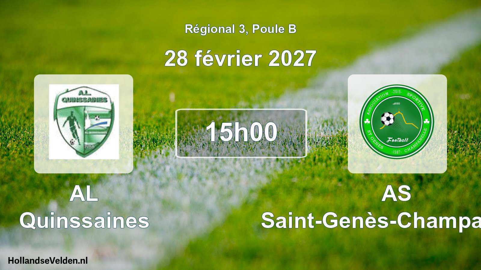 Scheduled Match: AL Quinssaines - AS Saint-Genès-Champanelle (28 February 2027)