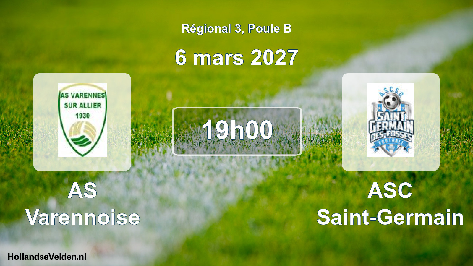 Scheduled Match: AS Varennoise - ASC Saint-Germain (6 March 2027)
