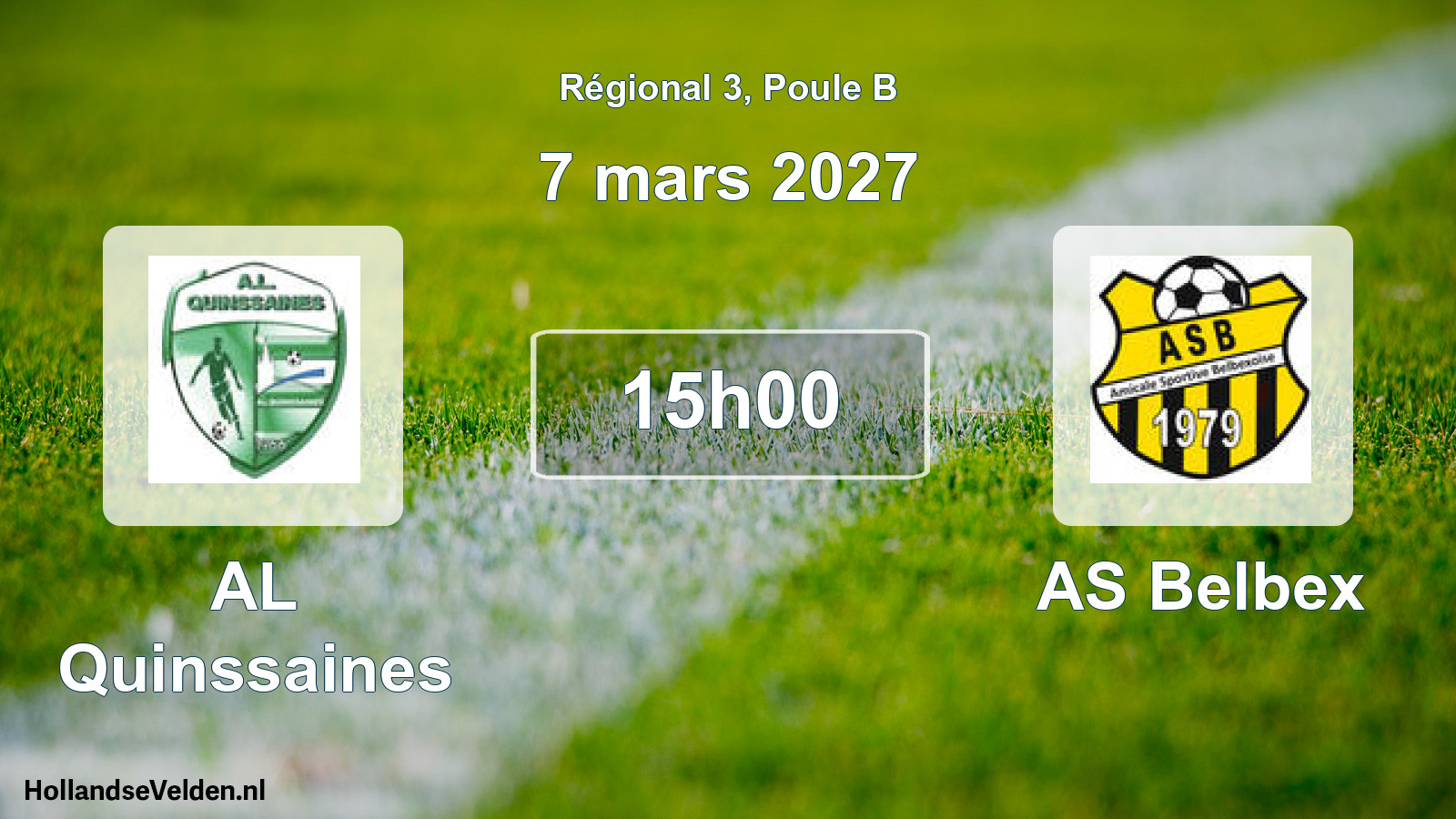 Match programmé: AL Quinssaines - AS Belbex (7 mars 2027)