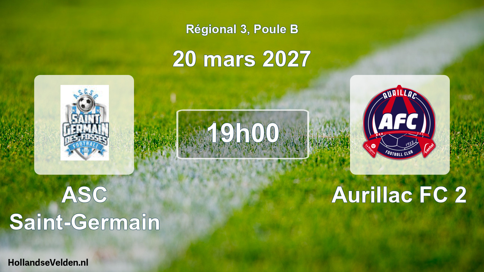 Geplande wedstrijd: ASC Saint-Germain - Aurillac FC 2 (20 maart 2027)