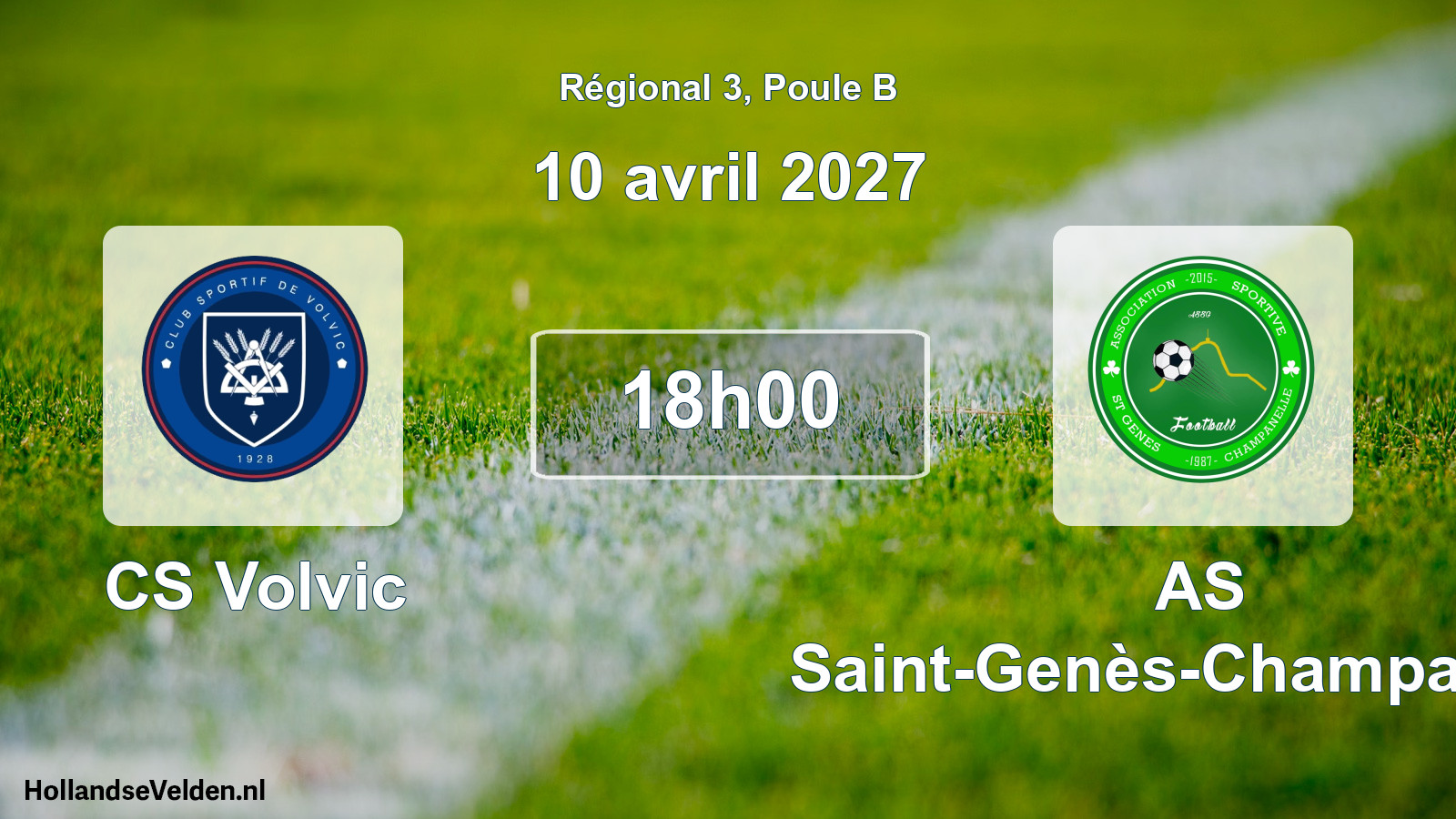 Scheduled Match: CS Volvic - AS Saint-Genès-Champanelle (10 April 2027)