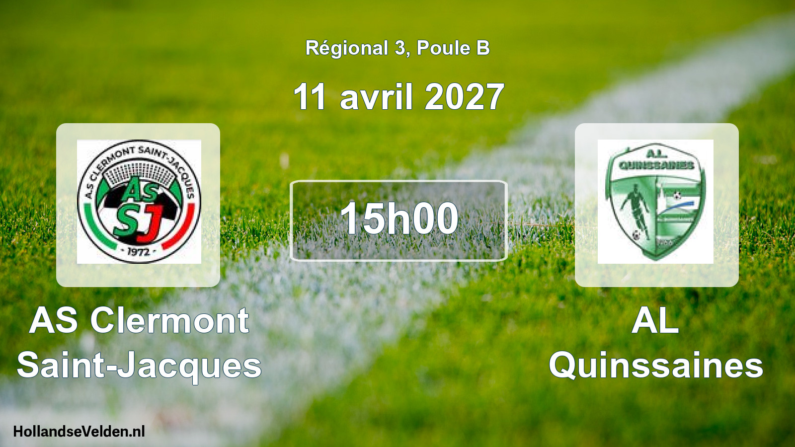 Match programmé: AS Clermont Saint-Jacques - AL Quinssaines (11 avril 2027)