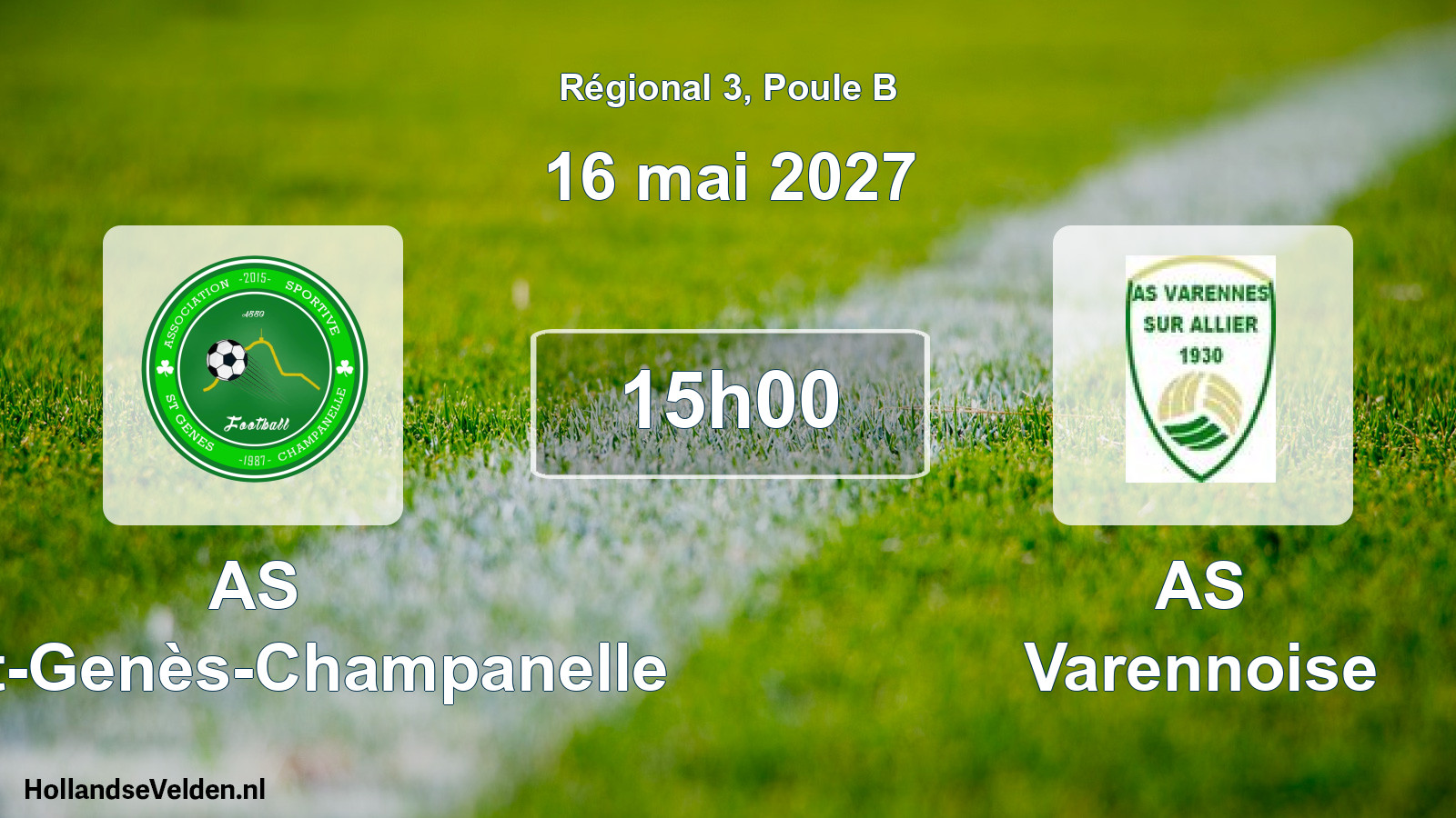 Scheduled Match: AS Saint-Genès-Champanelle - AS Varennoise (16 May 2027)