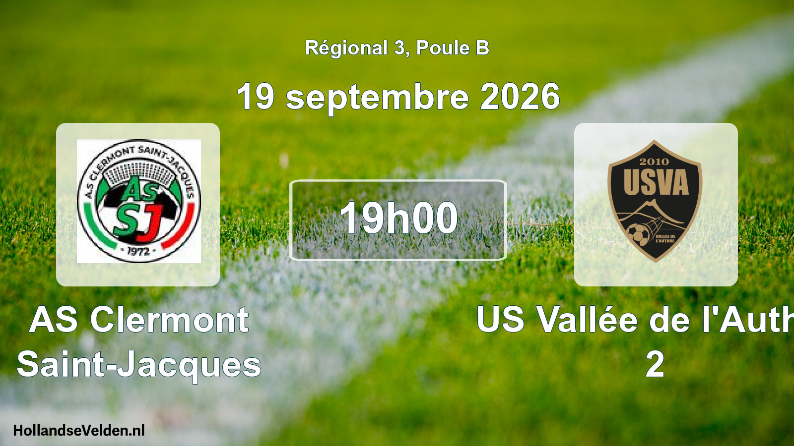 Geplande wedstrijd: AS Clermont Saint-Jacques - US Vallée de l'Authre 2 (19 september 2026)