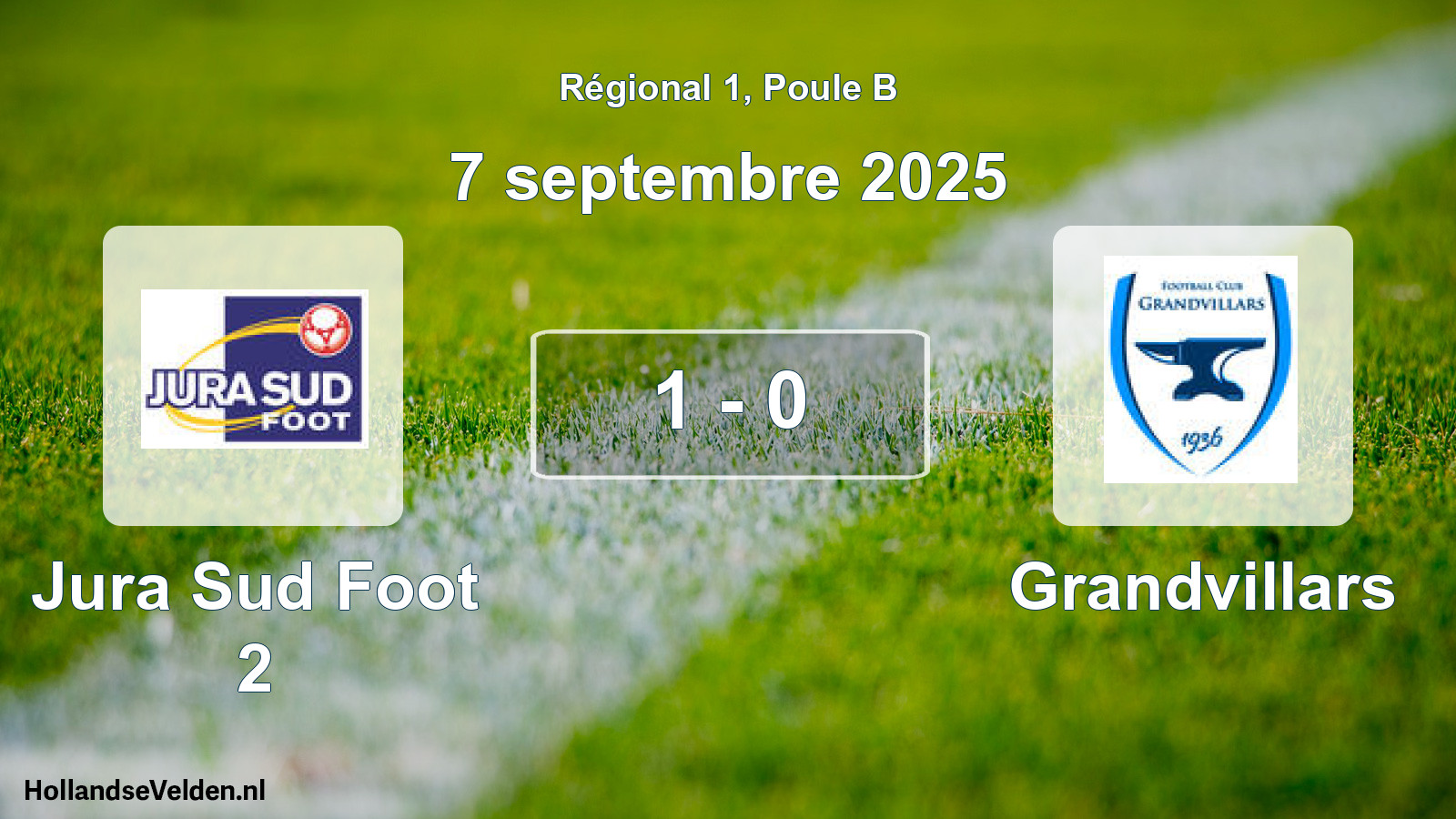 Gespeelde wedstrijd: Jura Sud Foot 2 - Grandvillars 1 - 0 (7 septembre 2025)