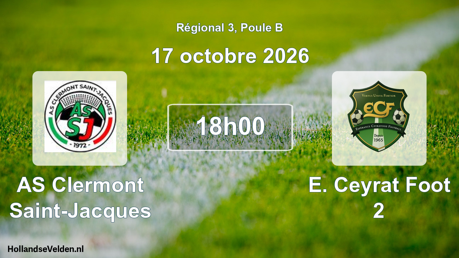 Scheduled Match: AS Clermont Saint-Jacques - E. Ceyrat Foot 2 (17 October 2026)