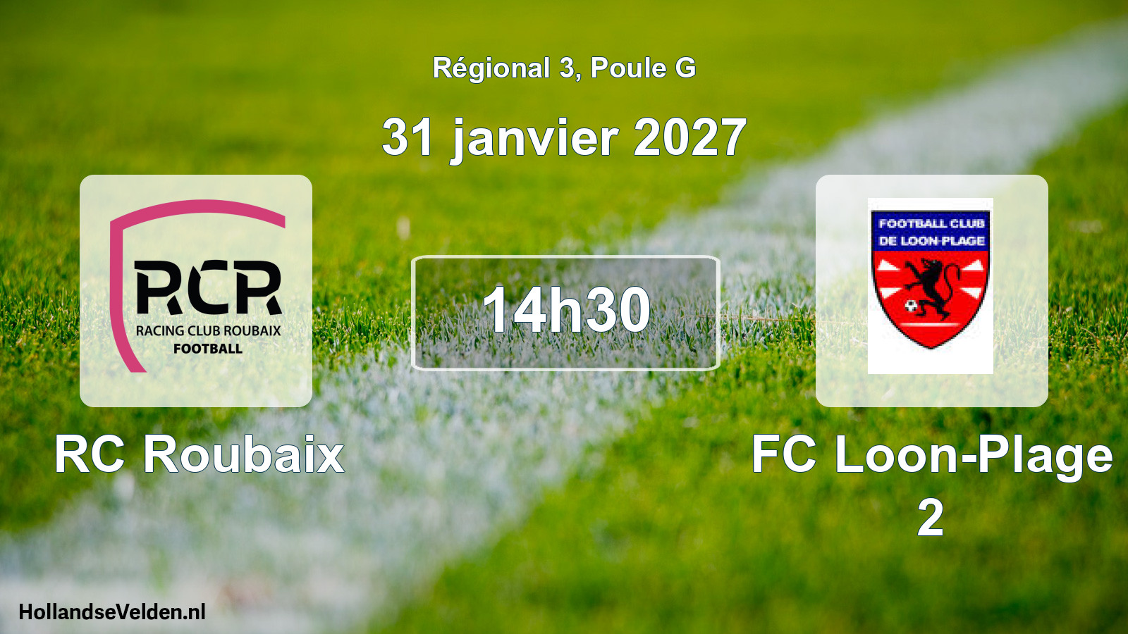 Scheduled Match: RC Roubaix - FC Loon-Plage 2 (31 January 2027)