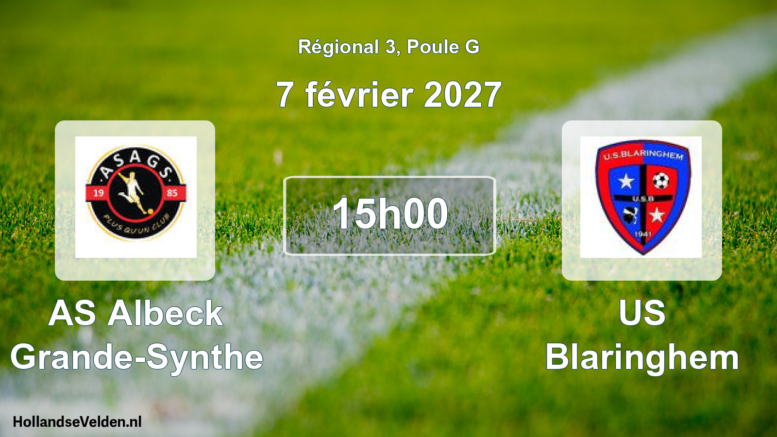 Scheduled Match: AS Albeck Grande-Synthe - US Blaringhem (7 February 2027)
