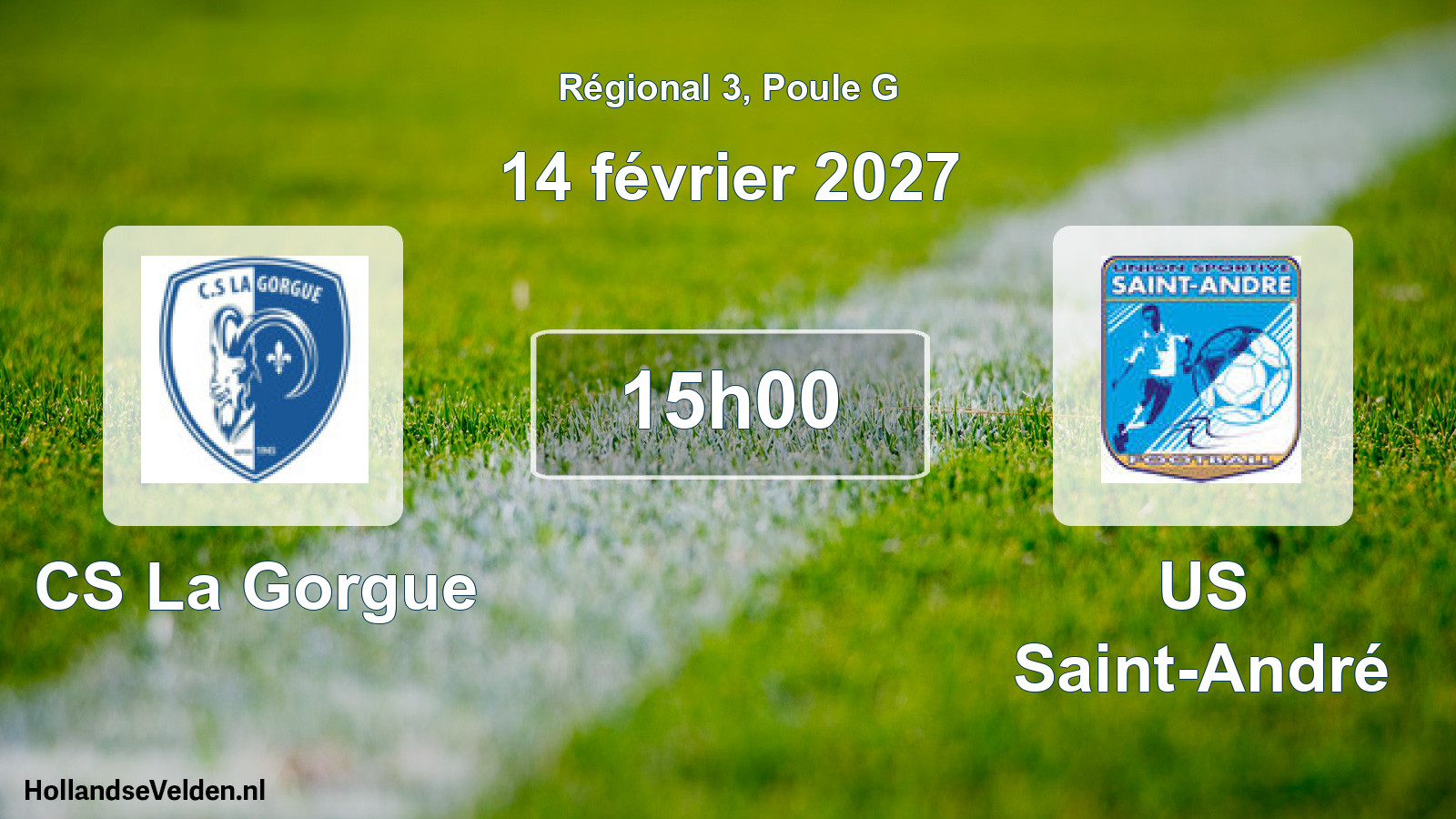 Match programmé: CS La Gorgue - US Saint-André (14 février 2027)