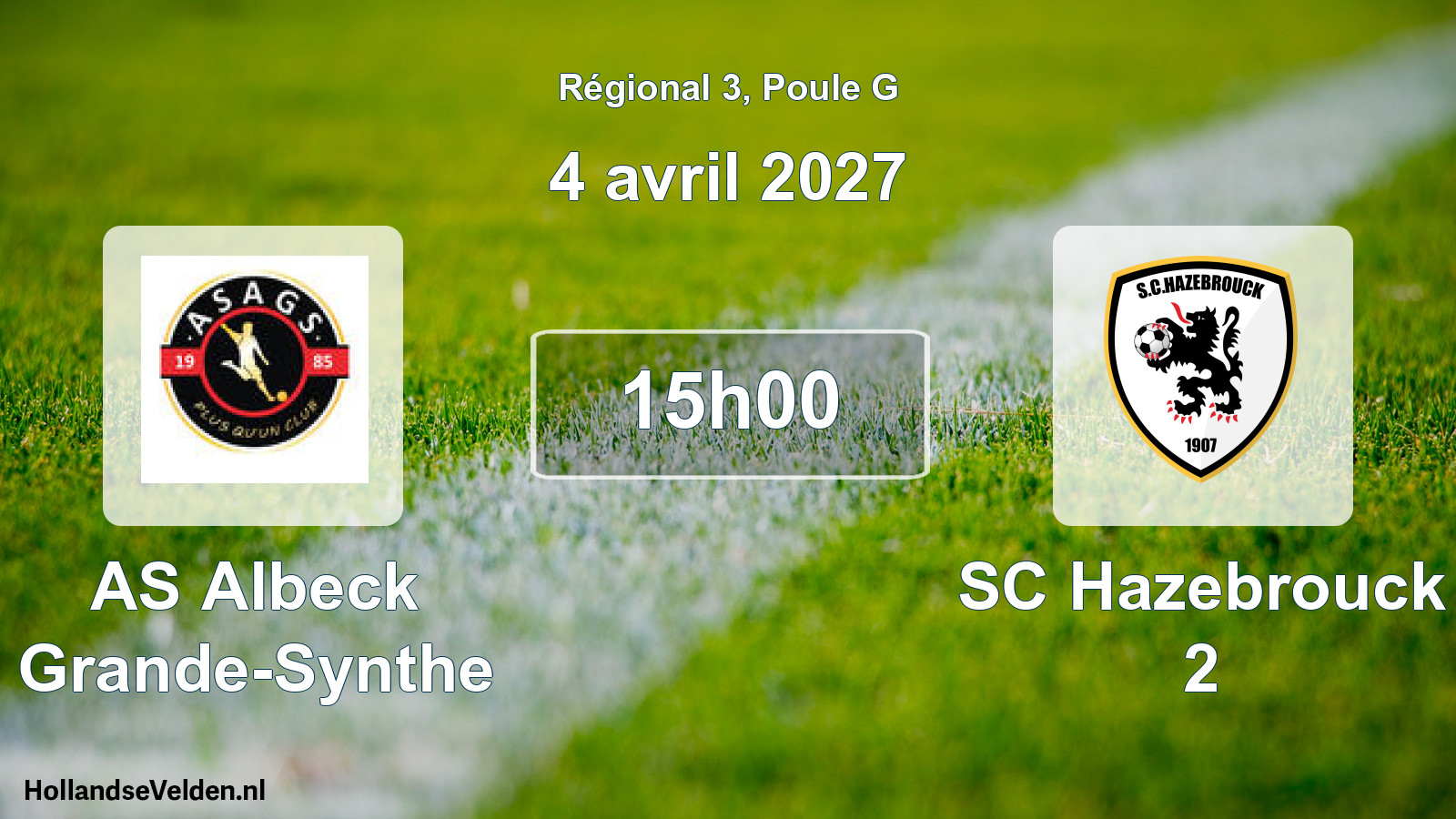 Scheduled Match: AS Albeck Grande-Synthe - SC Hazebrouck 2 (4 April 2027)