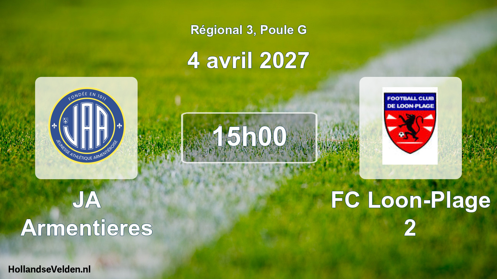 Scheduled Match: JA Armentieres - FC Loon-Plage 2 (4 April 2027)