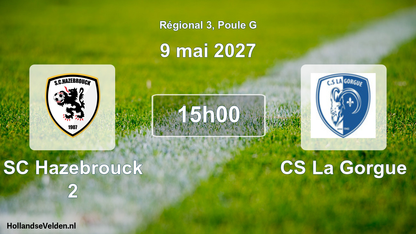 Match programmé: SC Hazebrouck 2 - CS La Gorgue (9 mai 2027)