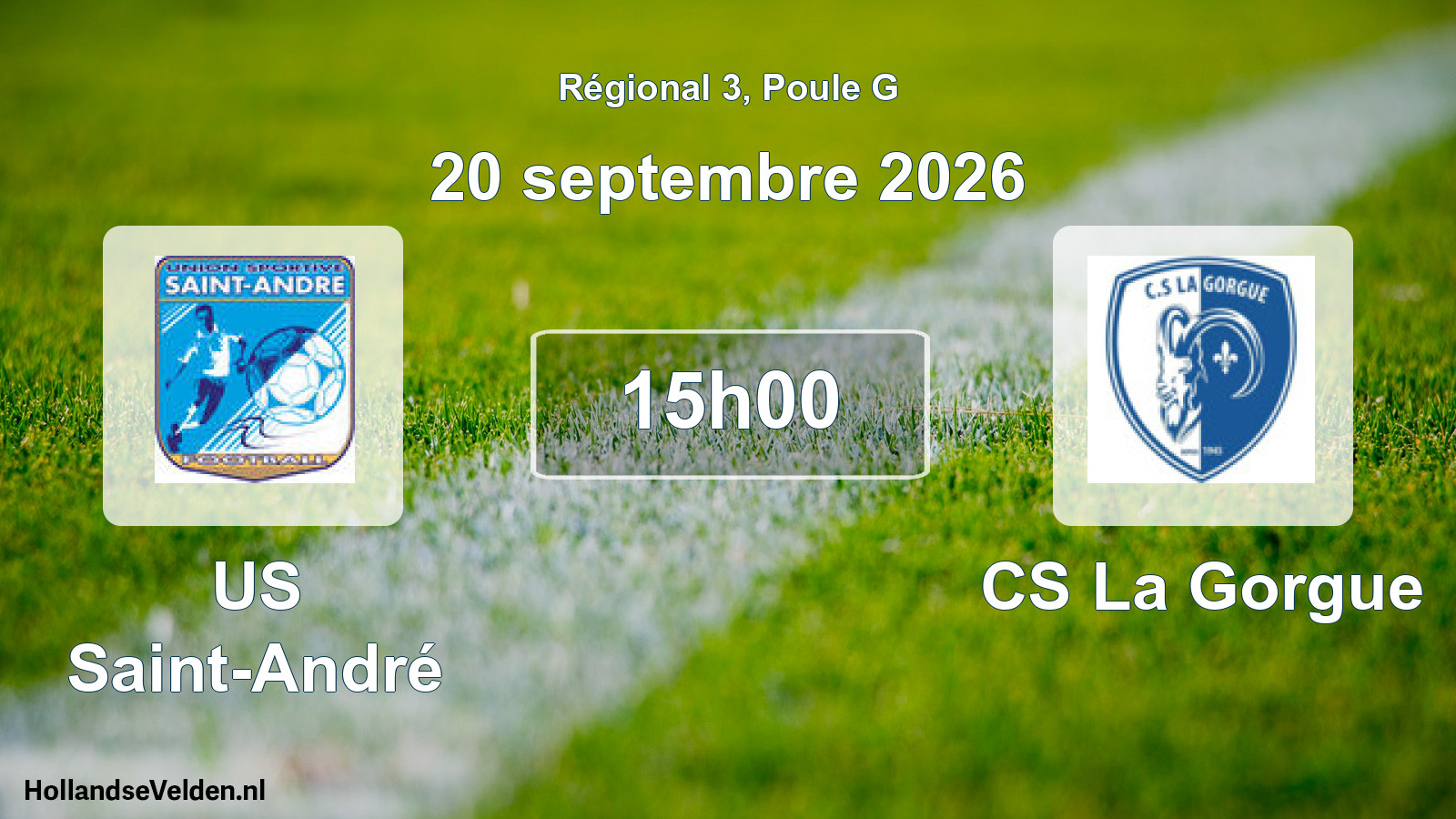 Match programmé: US Saint-André - CS La Gorgue (20 septembre 2026)