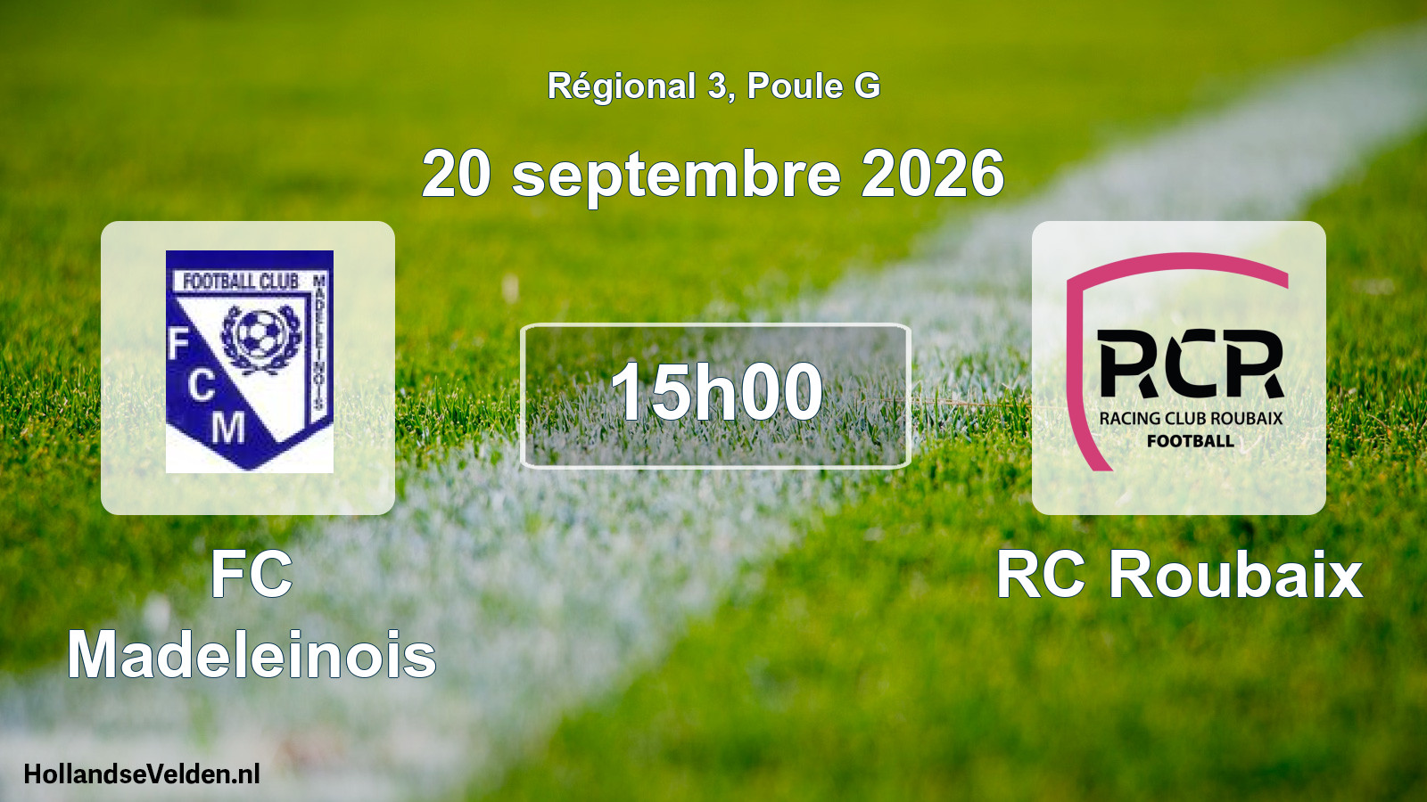 Scheduled Match: FC Madeleinois - RC Roubaix (20 September 2026)