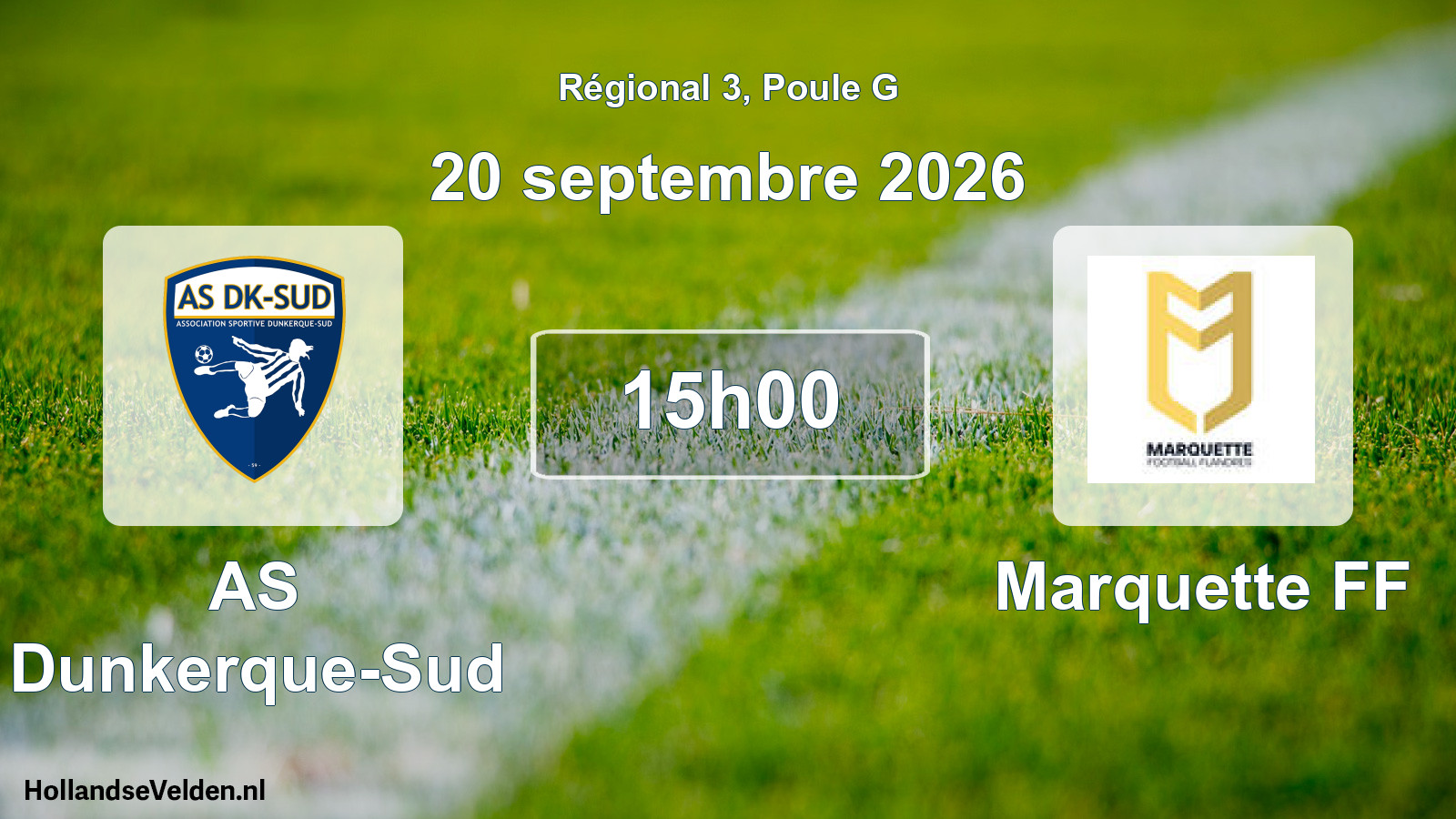 Scheduled Match: AS Dunkerque-Sud - Marquette FF (20 September 2026)