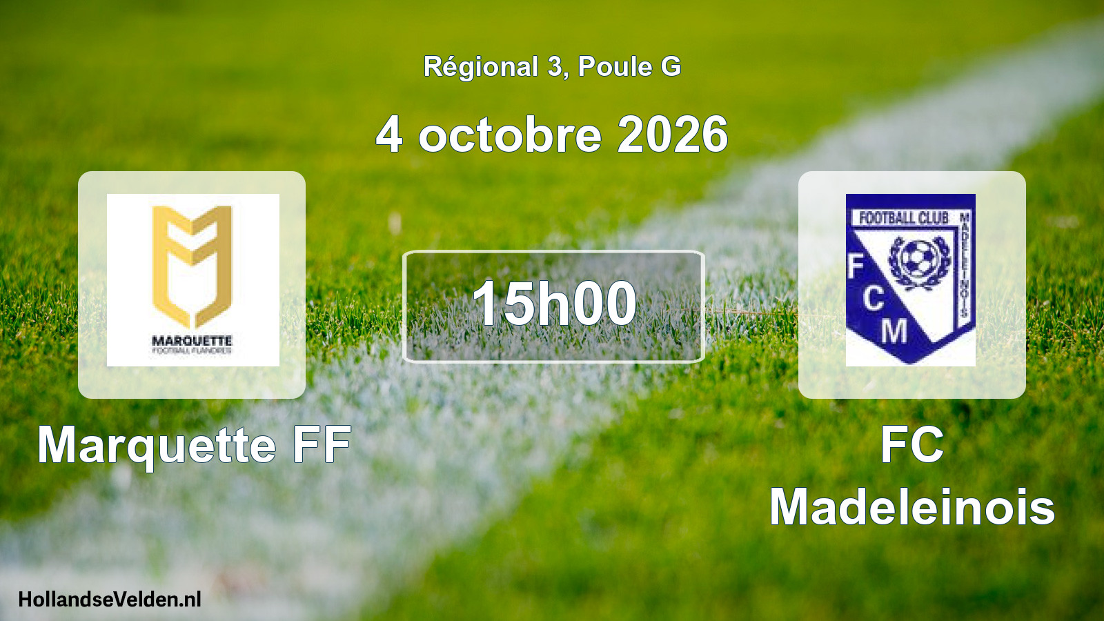 Scheduled Match: Marquette FF - FC Madeleinois (4 October 2026)