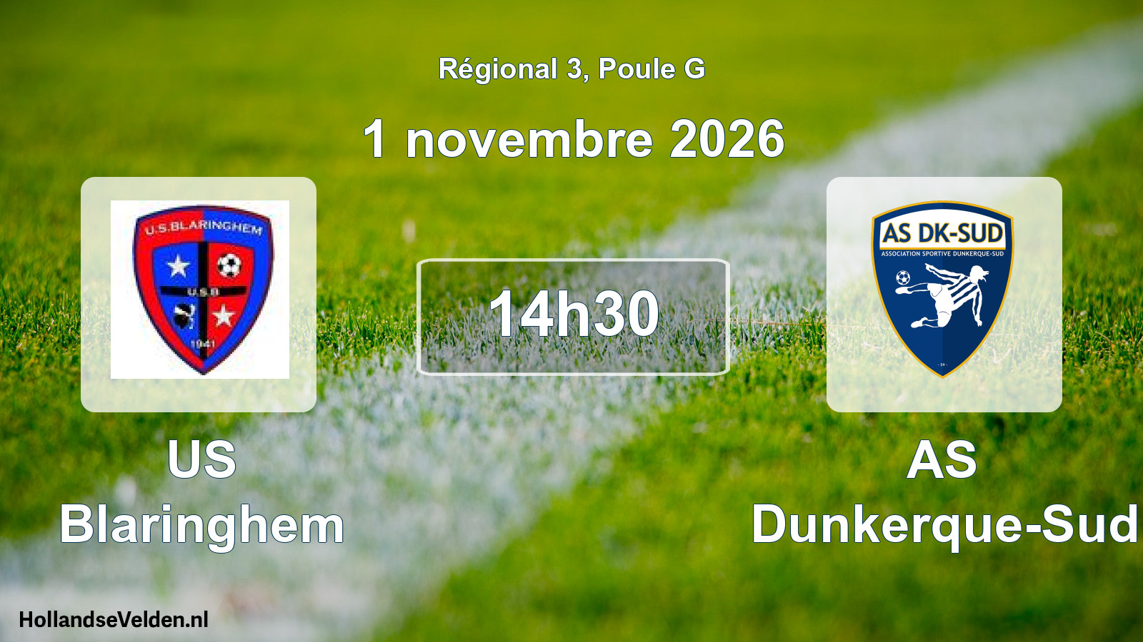 Match programmé: US Blaringhem - AS Dunkerque-Sud (1 novembre 2026)