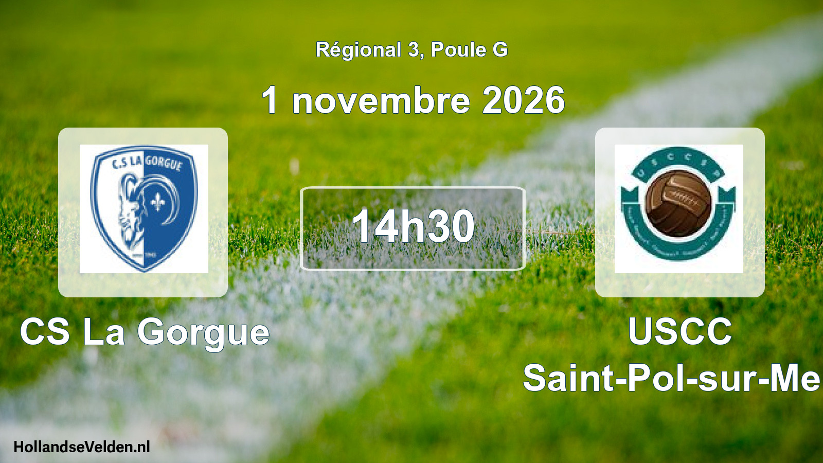 Scheduled Match: CS La Gorgue - USCC Saint-Pol-sur-Mer (1 November 2026)