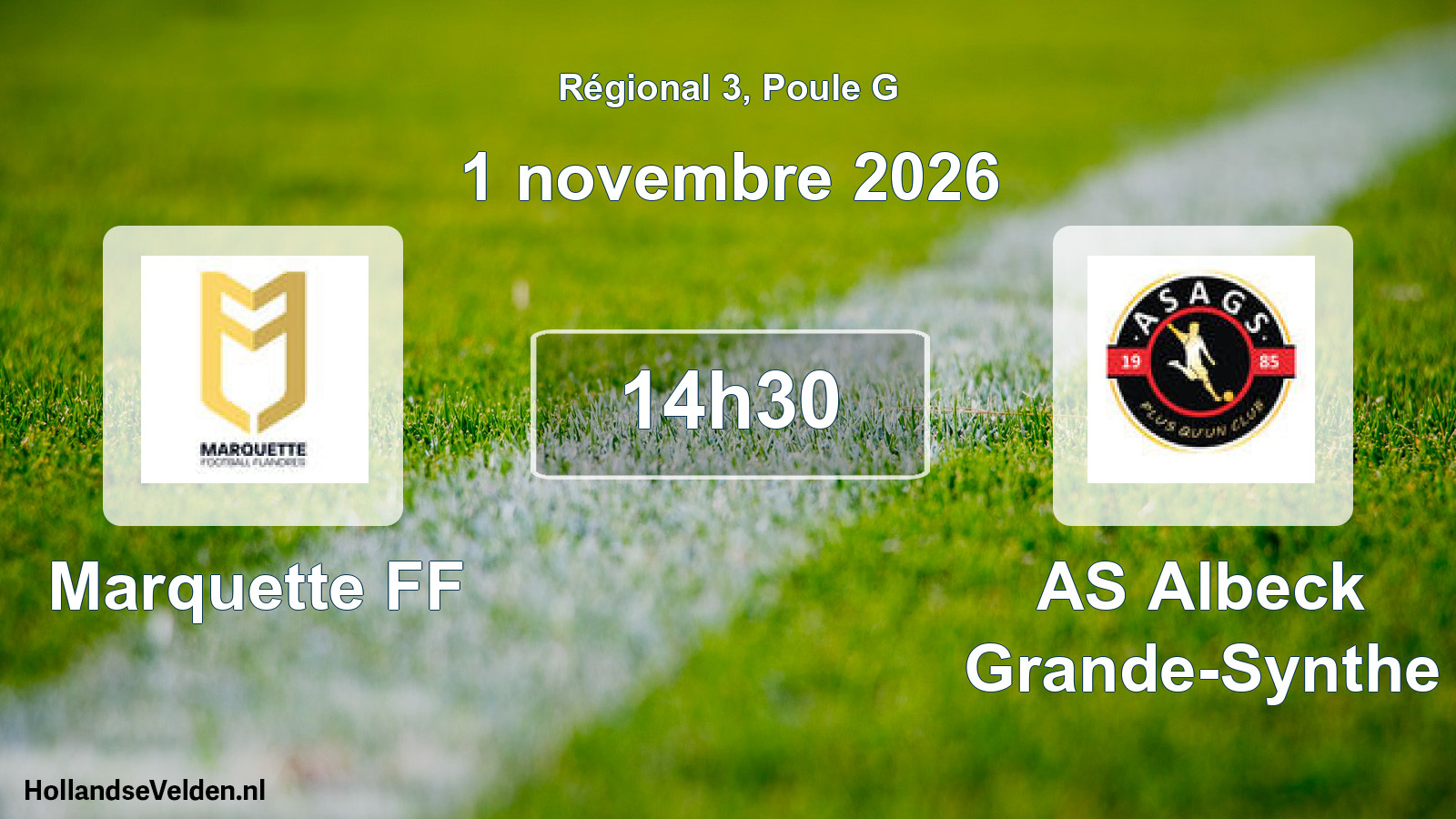 Scheduled Match: Marquette FF - AS Albeck Grande-Synthe (1 November 2026)