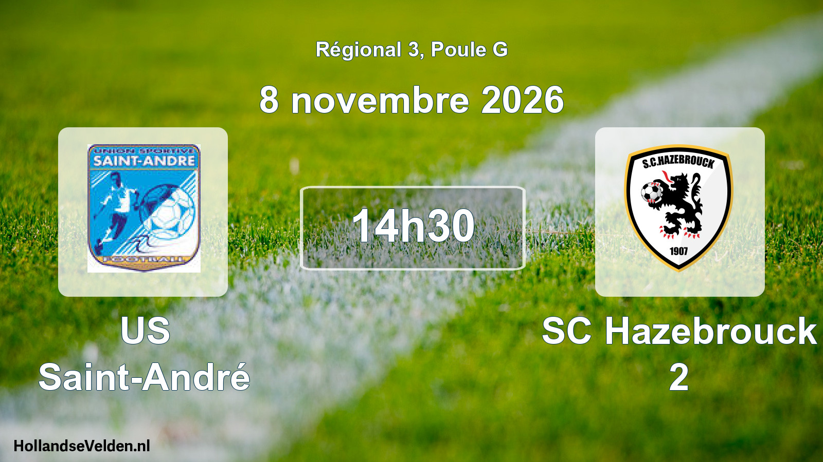 Scheduled Match: US Saint-André - SC Hazebrouck 2 (8 November 2026)