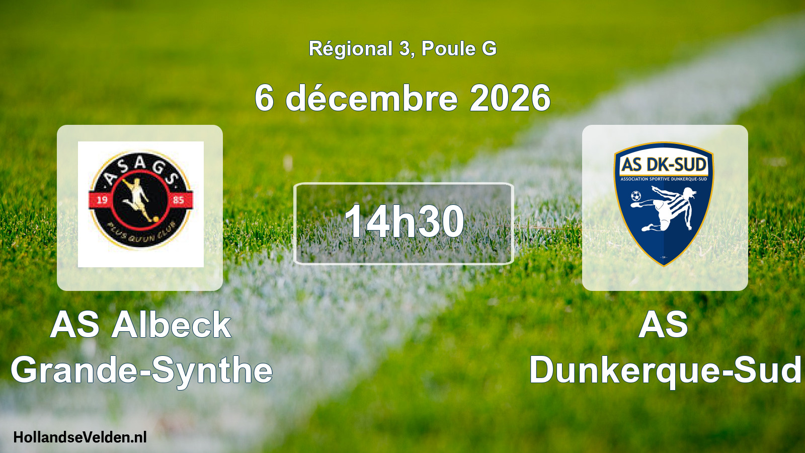 Scheduled Match: AS Albeck Grande-Synthe - AS Dunkerque-Sud (6 December 2026)