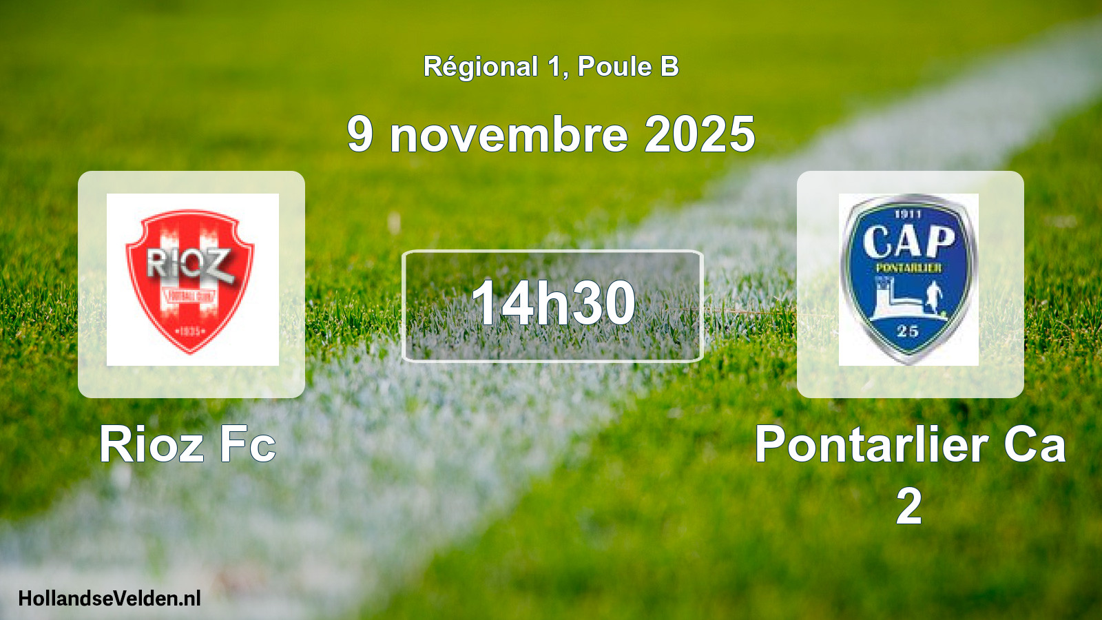 Geplande wedstrijd: Rioz Fc - Pontarlier Ca 2 (9 novembre 2025)